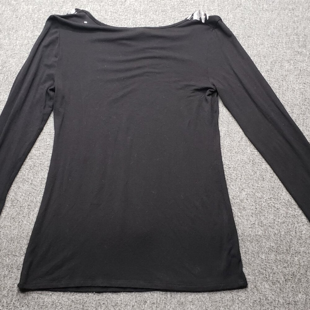 Harley-Davidson Women’s “Live Free” Black Crystal Embellished Top Size Small - Picture 3 of 8